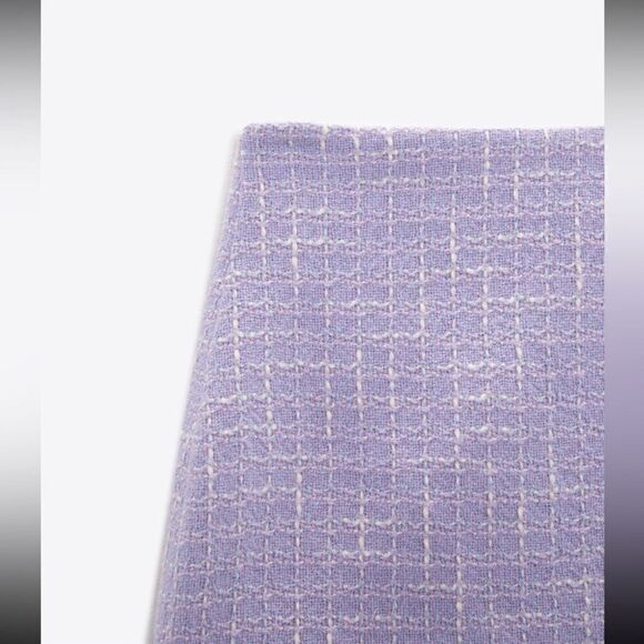 Zara Tweed Gingham Mini Skirt - Picture 6 of 11